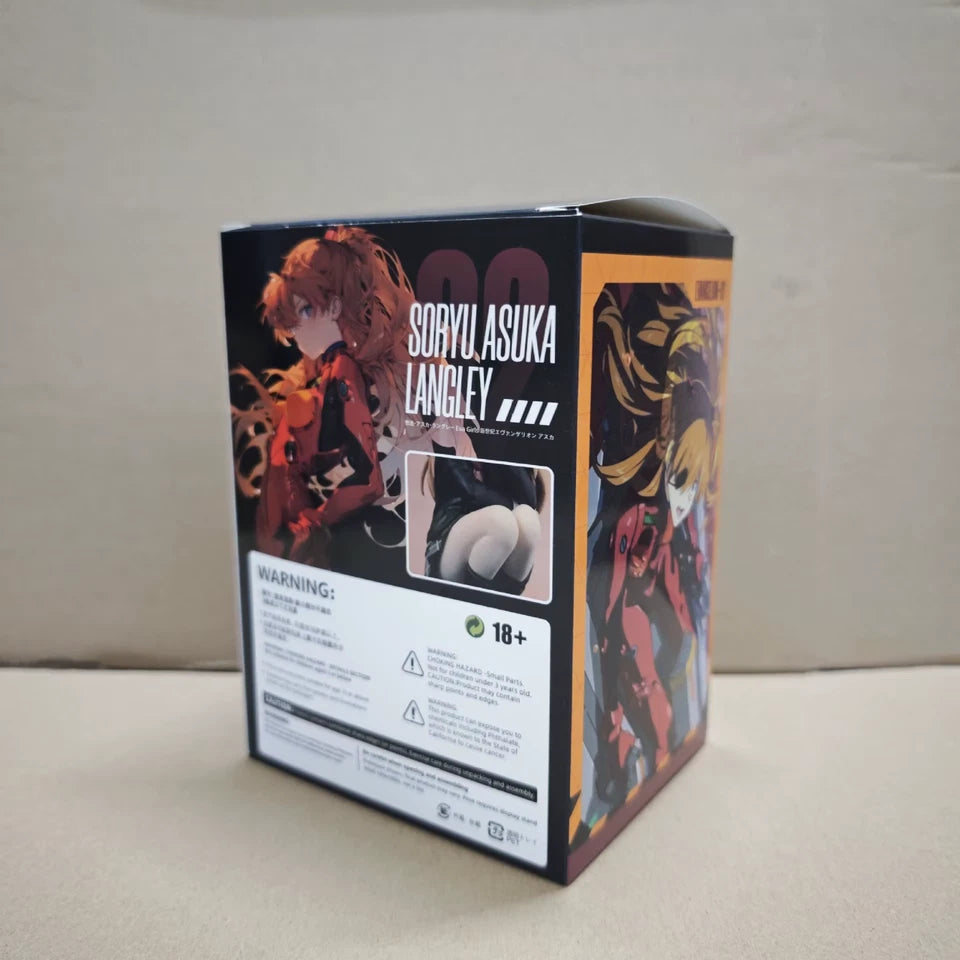 Asuka Squatting Neon Genesis Evangelion Anime Kawaii Figure PVC 5.2 in [Boxed]