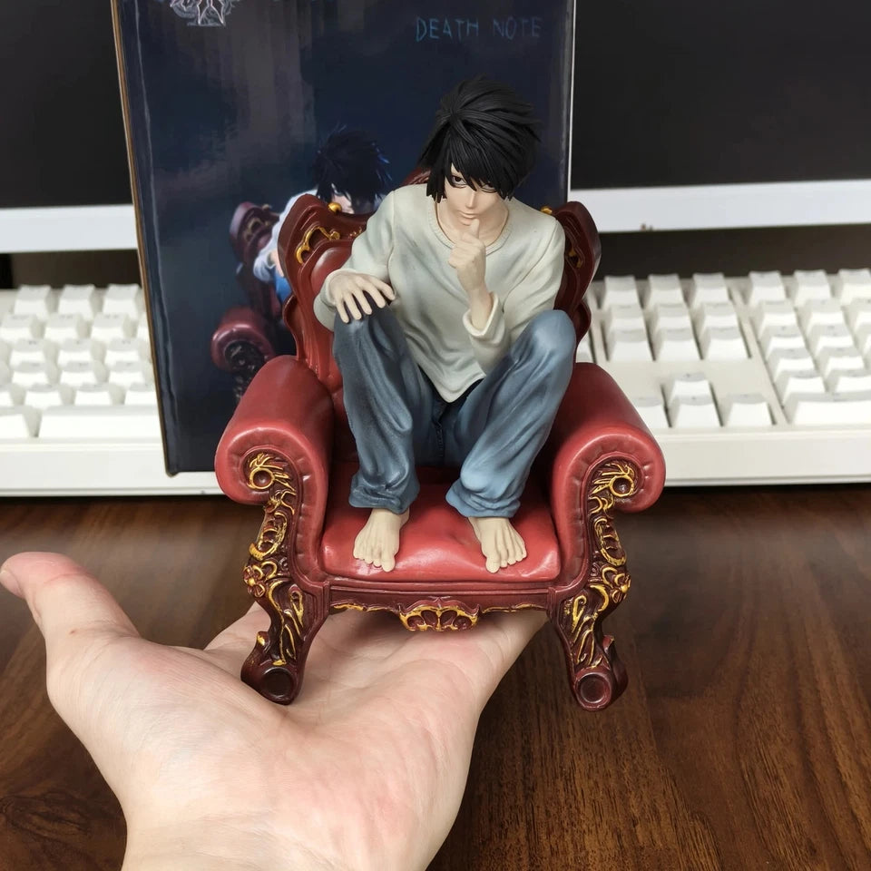 L Squatting Sofa Death Note Collectible New Arrival Anime Figure PVC 6" [Boxed]