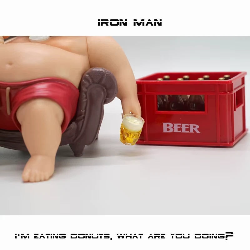 Chubby Iron Man Mark 45 Marvel Parody Funny Action Figure PVC 4.7 in [No Box]
