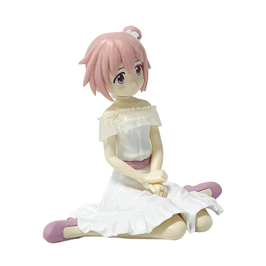 Madoka Kaname Sitting Puella Magi Madoka Magica Cute Anime Figure PVC 4" [Boxed]