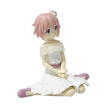 Madoka Kaname Sitting Puella Magi Madoka Magica Cute Anime Figure PVC 4" [Boxed]