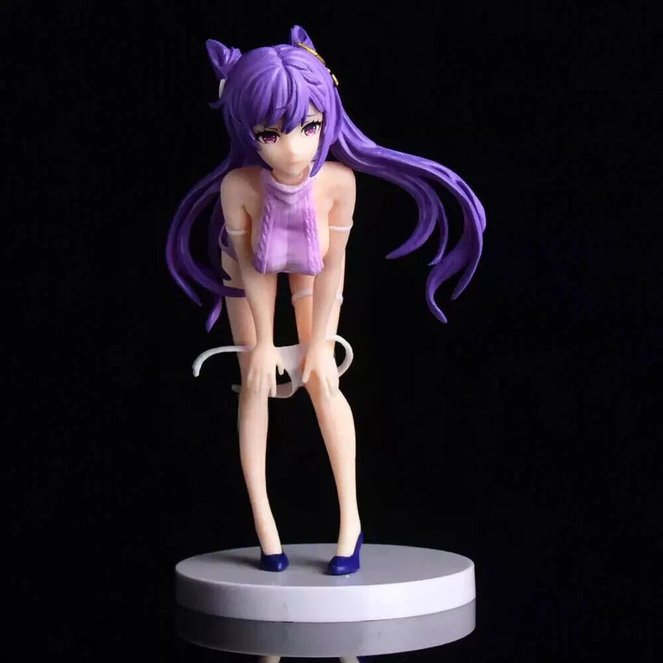Keqing Neko Genshin Impact RPG Cast Off Anime Figure PVC 7" [No Box] *Adult Collectible*