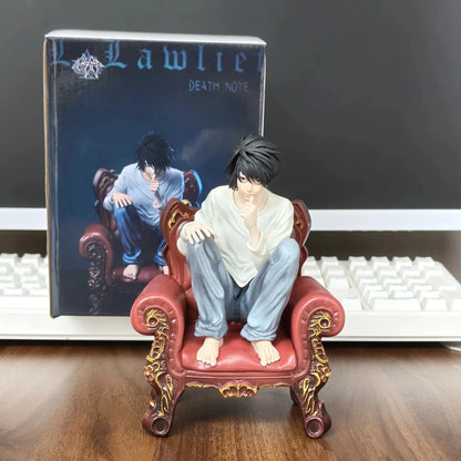 L Squatting Sofa Death Note Collectible New Arrival Anime Figure PVC 6" [Boxed]