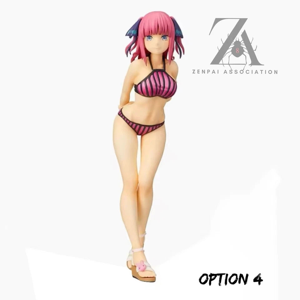 Nakano Sisters Bikini Quintessential Quintuplets Kawaii Anime Figures PVC 6” [No Box]