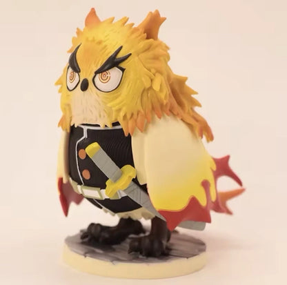 Kyojuro Owl Flame Hashira Demon Slayer Anime Parody Figure PVC 3.9" [No Box]
