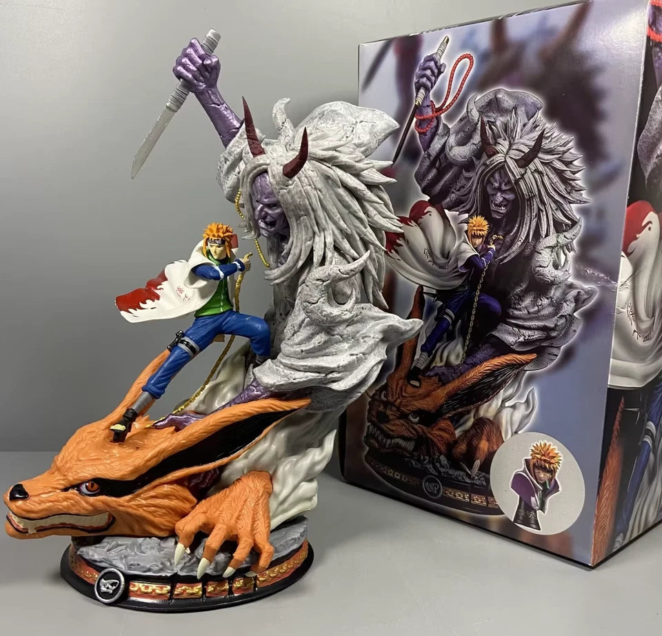 Minato Namikaze Reaper Death Seal Kurama Anime Figure Model Statue 11" [Boxed]