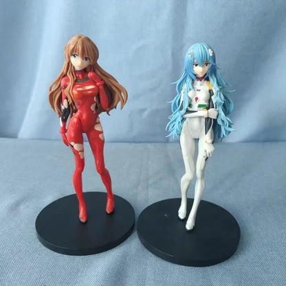 Asuka Torn Pilot Suit Neon Genesis Evangelion Anime Collectible Figure PVC 7" [No Box]