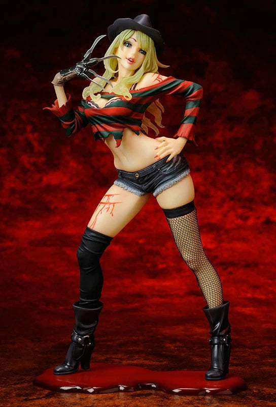Female Freddy Krueger Collectible Scary Parody Horror Figure PVC 7" [Boxed] *Adult Collectible*