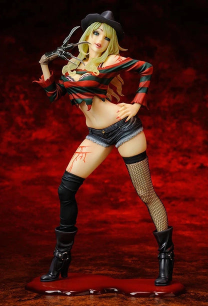 Female Freddy Krueger Collectible Scary Parody Horror Figure PVC 7" [Boxed] *Adult Collectible*