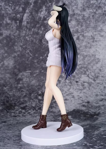 Albedo Knit Dress Succubus OVERLORD Anime Figure Model Statue PVC 8" [Boxed]