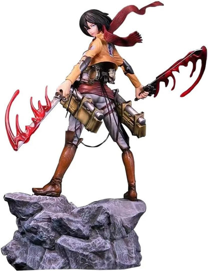 Mikasa Ackerman Battle Damage Ver. Attack on Titan AoT Anime Figure PVC 13.7" [Boxed]