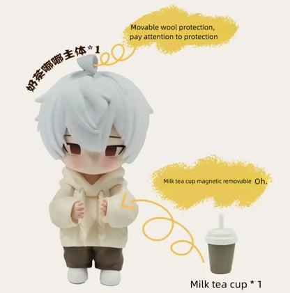 Kaneki Ken Milk Tea DuDu Tokyo Ghoul Anime Chibi Kawaii Figure PVC 3.6" [Boxed]