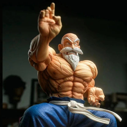 Master Roshi Buff Dragon Ball Z Classic Anime Figure Model Statue PVC 4" [No Box]