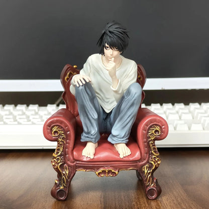 L Squatting Sofa Death Note Collectible New Arrival Anime Figure PVC 6" [Boxed]