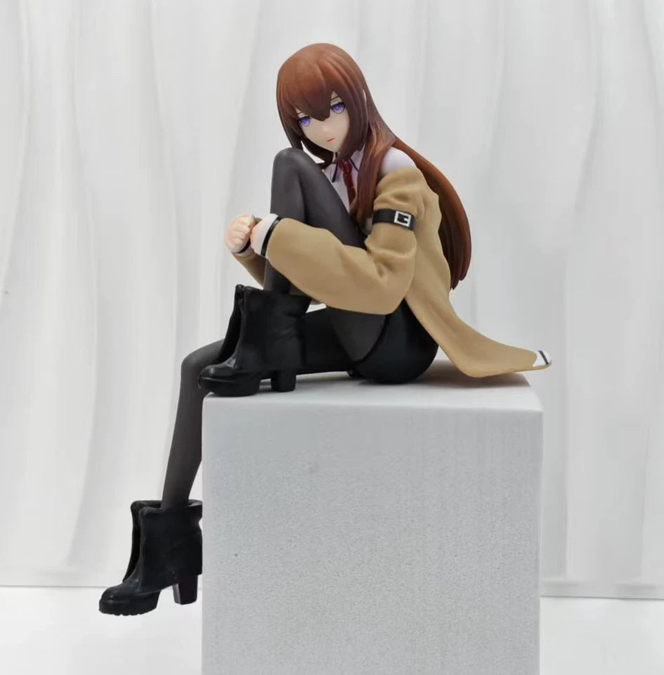 Kurisu Makise Sitting Steins;Gate Kawaii Anime Figure Model Statue PVC 6" [Boxed]