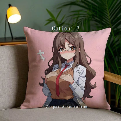 Rio Rascal Does Not Dream Anime Soft Pillow Cushion Cover 2 x 2 ft