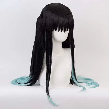 Muichiro Tokito Cosplay Wig Demon Slayer Anime 24" Heat Resistant + wig cap