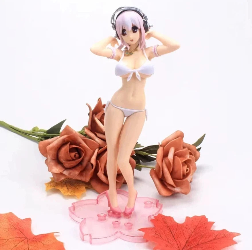Super Sonico Swimsuit Nitroplus SoniAni Vocaloid Anime Figure Model Statue PVC 7" [No Box]