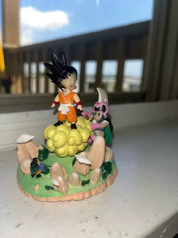Childhood Goku & Chi-Chi Dragon Ball Anime Figure Model Statue PVC 5.5" [Boxed]