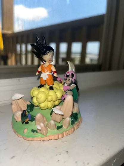 Childhood Goku & Chi-Chi Dragon Ball Anime Figure Model Statue PVC 5.5" [Boxed]