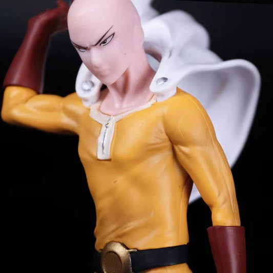 Saitama Bald Cape One Punch Man Anime Collectible Action Figure PVC 7.8" [No Box]
