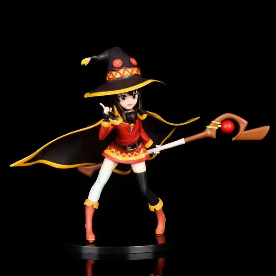 Megumin Wizard Attire KonoSuba Anime Collectible Kawaii Figure PVC 7" [Boxed]