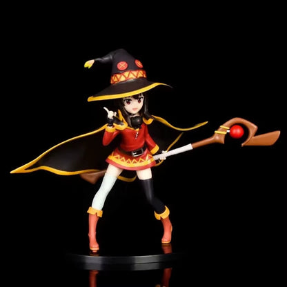 Megumin Wizard Attire KonoSuba Anime Collectible Kawaii Figure PVC 7" [Boxed]