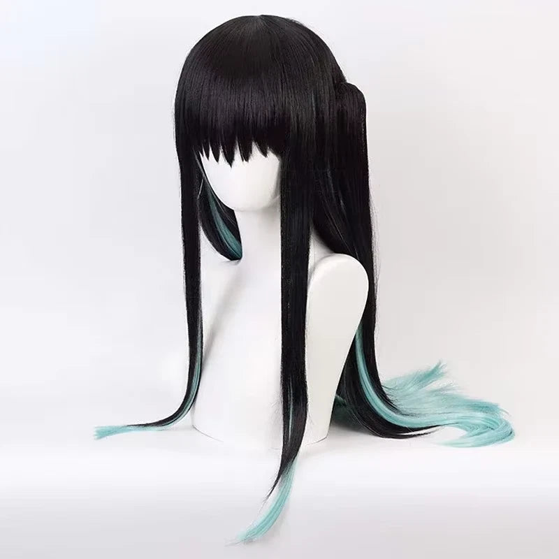 Muichiro Tokito Cosplay Wig Demon Slayer Anime 24" Heat Resistant + wig cap