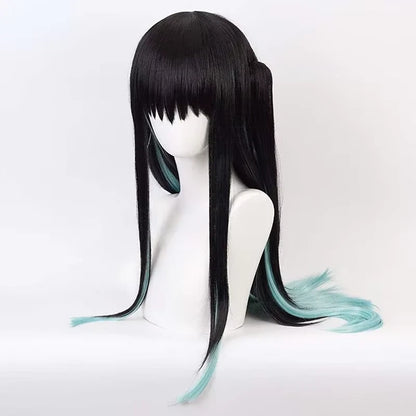 Muichiro Tokito Cosplay Wig Demon Slayer Anime 24" Heat Resistant + wig cap