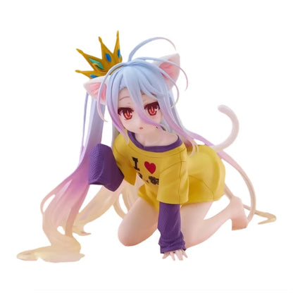Shiro Nekomimi No Game No Life Anime Kawaii Desktop Figurine PVC 3.9" [Boxed]