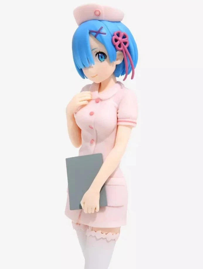Rem Pink Nurse Re: Zero Cute Kawaii Anime Figure Model Statue PVC 7" [Original]