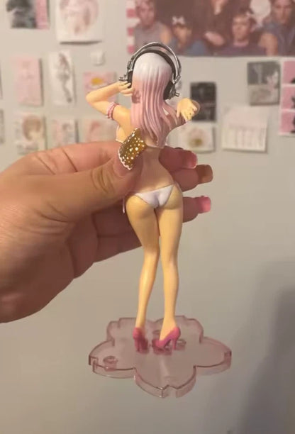 Super Sonico Swimsuit Nitroplus SoniAni Vocaloid Anime Figure Model Statue PVC 7" [No Box]