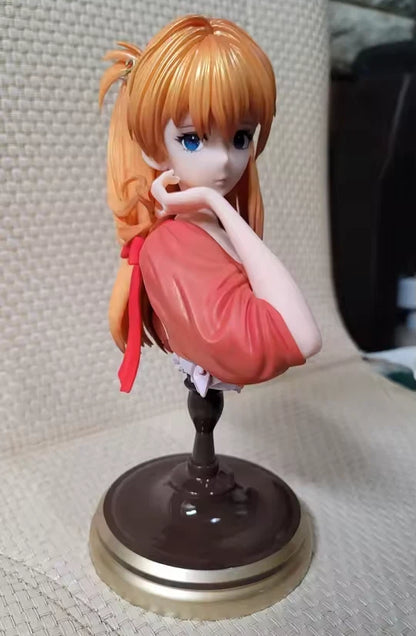 Asuka Sohryu Sculpture Neon Genesis Evangelion Cute Anime Statue PVC 9" [No Box]