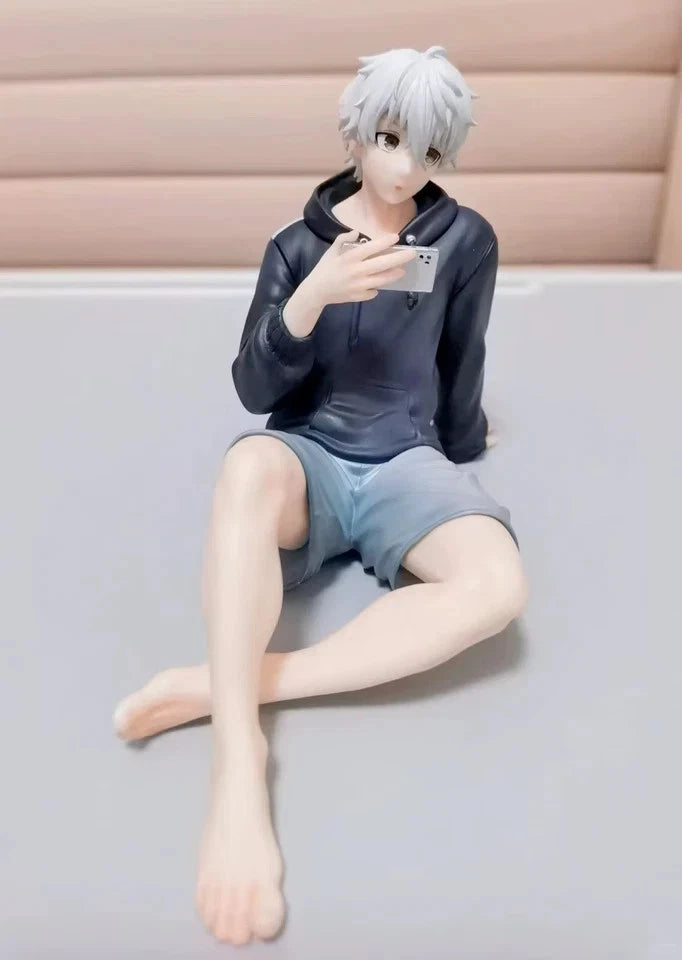 Nagi Seishiro Hoodie Blue Lock Desktop Anime Figure Model Statue PVC 3" [Boxed]