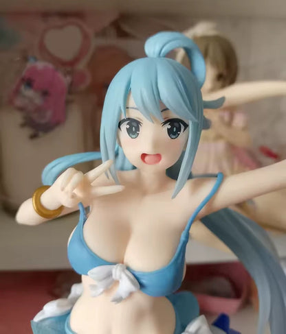 Aqua Swimsuit KonoSuba Popular Kawaii Anime Figure Model Statue PVC 7.5" [Boxed]