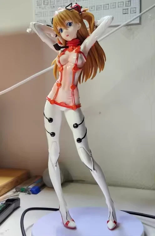 Asuka Sohryu Lab Suit Rebuild of Evangelion Cute Anime Figure Model PVC 8" [Boxed]