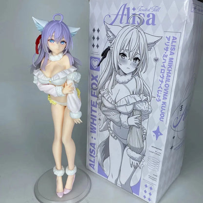 Alisa Mikhailovna White Fox Roshidere Anime Figure Model Statue PVC 10" [Adult Collectible]