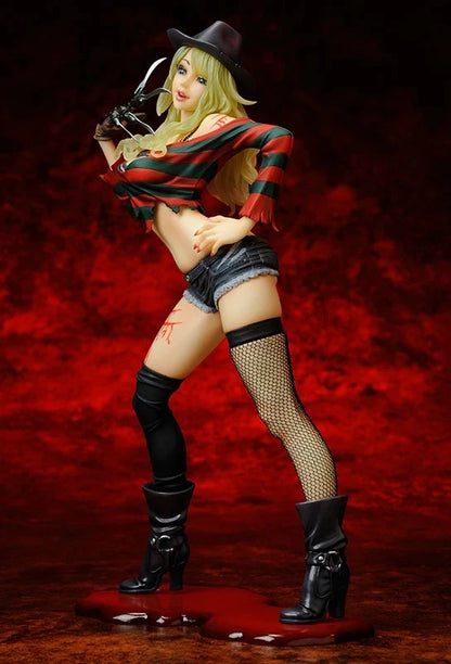 Female Freddy Krueger Collectible Scary Parody Horror Figure PVC 7" [Boxed] *Adult Collectible*