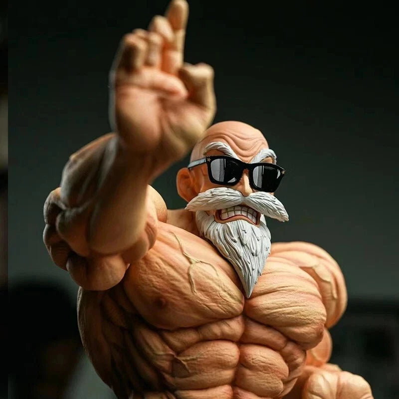 Master Roshi Buff Dragon Ball Z Classic Anime Figure Model Statue PVC 4" [No Box]