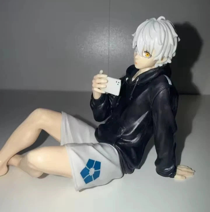 Nagi Seishiro Hoodie Blue Lock Desktop Anime Figure Model Statue PVC 3" [Boxed]
