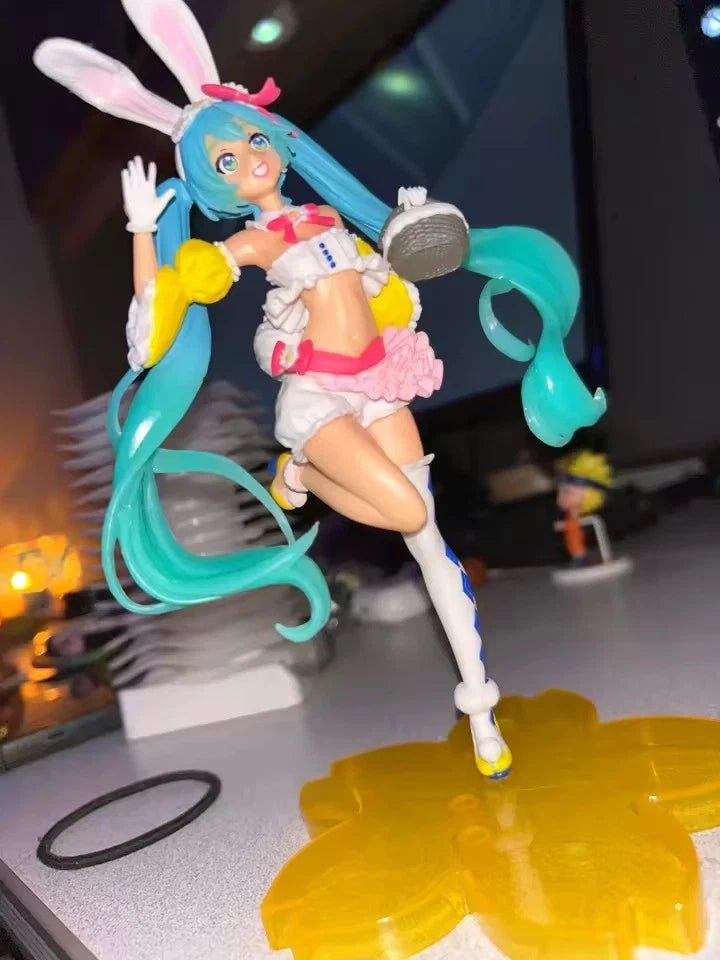 Hatsune Miku Easter Bunny Project DIVA Vocaloid Anime Figure PVC 9" [No Box]