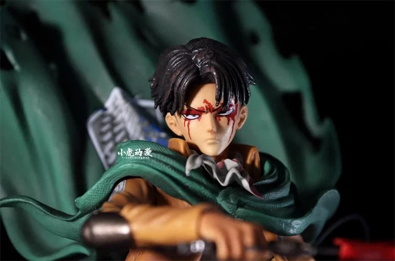 Levi Ackerman Battle Damage Ver. Attack on Titan AoT Anime Figure PVC 13.7" [Boxed]