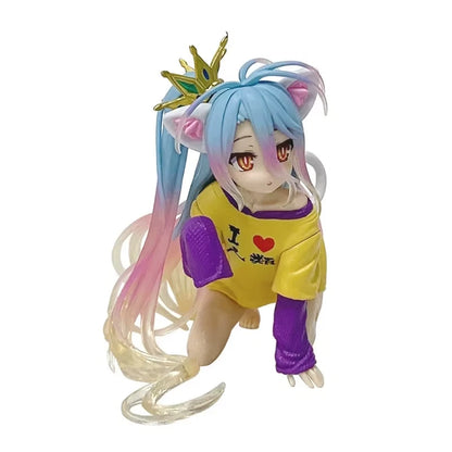 Shiro Nekomimi Pajamas No Game No Life Anime Figure Model Statue PVC 4" [Box]