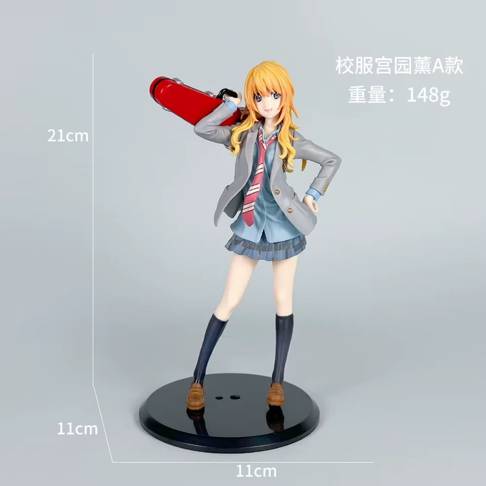 Kaori Miyazono Kawaii Your Lie in April Anime Figure Model Statue PVC 8" [Boxed]