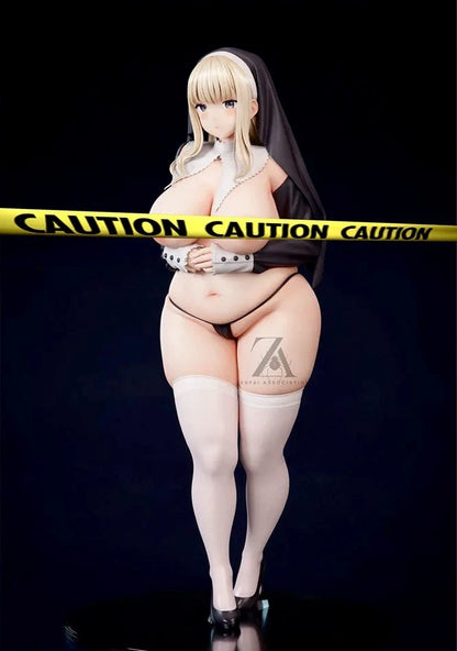 Louisa Full Bust Nun Kounin Sao Ojisan Manga Cast Off Curvy Figure PVC 10" [Boxed] *Adult Collectible*