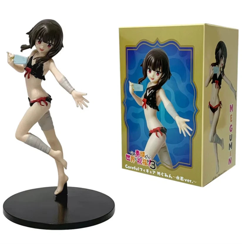 Megumin Swimsuit KonoSuba Cute Kawaii Anime Figure Model Statue PVC 6.5" [Boxed]