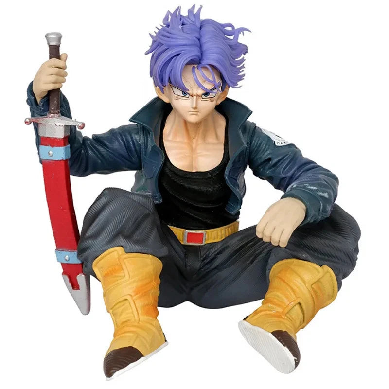 Future Trunks Sitting Dragon Ball Z Anime Collectible Figure PVC 3.9" [No Box]