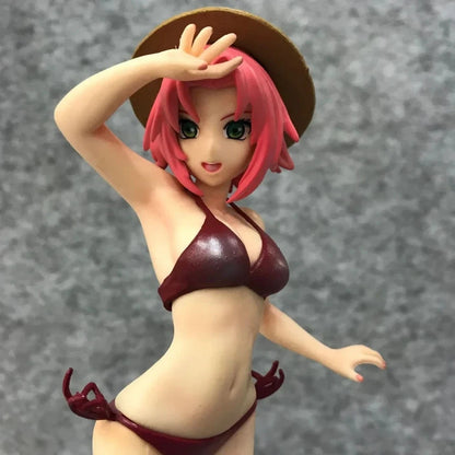 Sakura Haruno Swimsuit Naruto Shippuden Anime Figure Model PVC 8.5" [No Box]