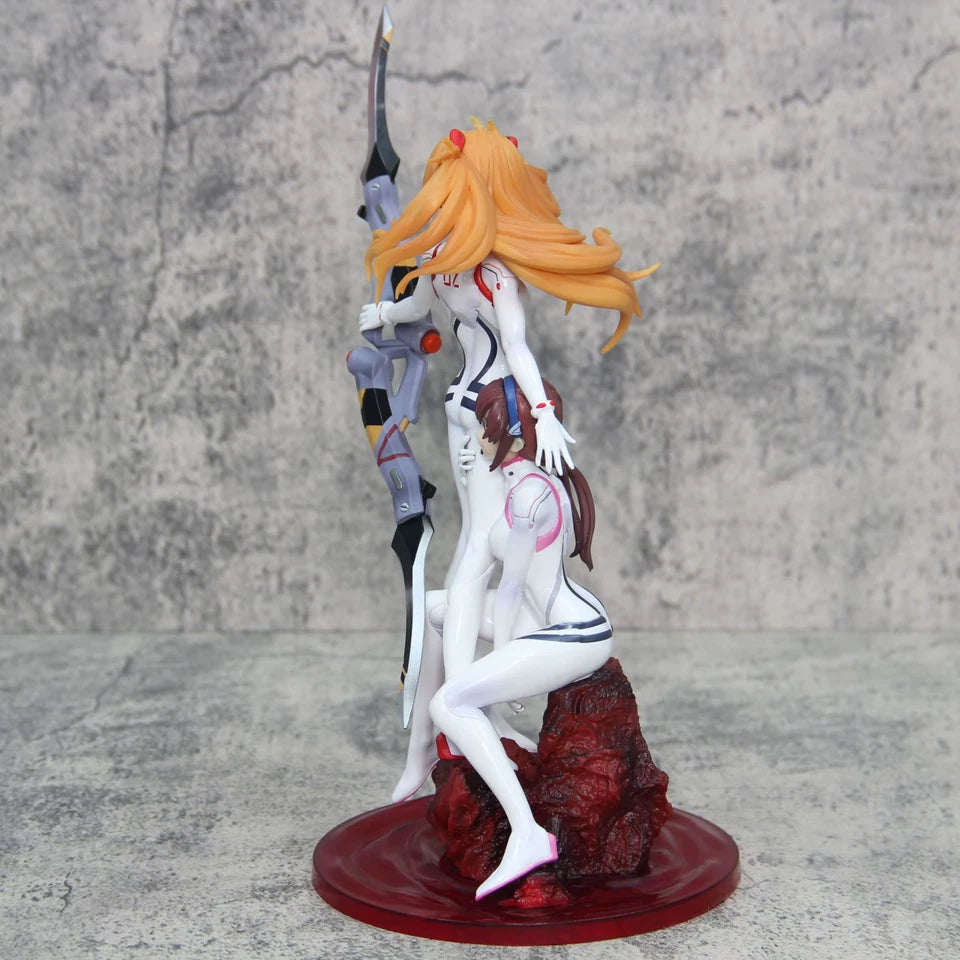 Asuka Soryu & Mari Makinami Neon Genesis Evangelion Anime Figure PVC 10.5" [Boxed]