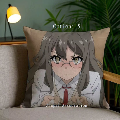 Rio Rascal Does Not Dream Anime Soft Pillow Cushion Cover 2 x 2 ft
